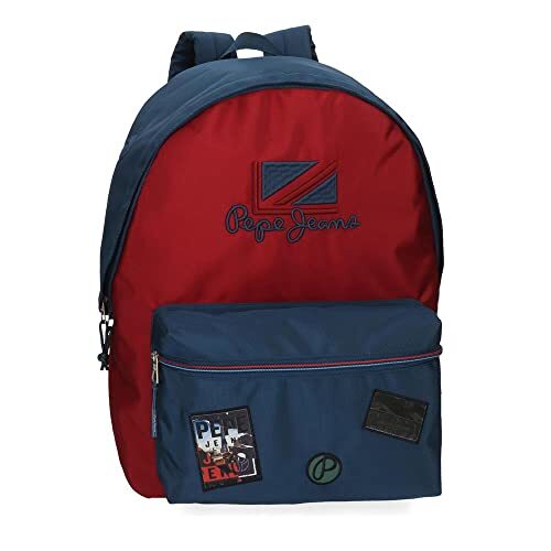 Pepe Jeans Chest schoolrugzak, aanpasbaar, rood, 31 x 44 x 17,5 cm, polyester, 20,46 l