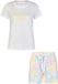 By Louise Dames Shortama Korte Pyjama Set Geprint Wit/Multi - Maat L