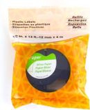 Kangaro Label Tape 12mm Paper Black/White Compatible Dymo 91200 Letratag 4m