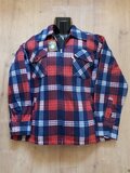 Houthakkers vest - Flanel - Teddy - Rits - Maat M - Blauw/Rood/Wit