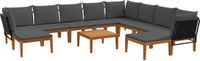 vidaXL Tuinbank Massief acaciahout & touw Naturel
