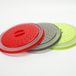 Set de 3 couvercles de micro-ondes, plastique, sans BPA, vert + rouge + gris