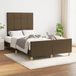 Maison Exclusive - Cadre de lit sans matelas marron foncé 120x200 cm tissu
