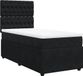 vidaXL Boxspring met matras fluweel zwart 100x200 cm