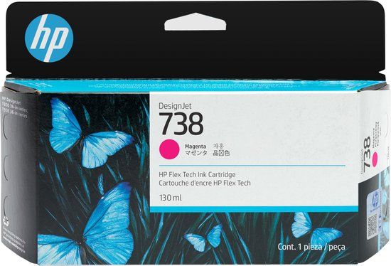 HP 738 130-ml Magenta DesignJet Ink Cartridge - Origineel