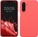 kwmobile telefoonhoesje geschikt voor Samsung Galaxy A17 4G / 5G - Hoesje met siliconen coating - Smartphone case in neon koraal