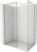 Mexen Kioto-XF paroi de douche Walk-in avec cadre 120 x 70 cm, transparent 10 mm, or