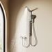 HOROW RainFlexi S1 Regendusche Set. Massage doucheset zonder kraan, grijs. Douchepaneel met grote douchekop, inklapbaar douche systeem, verstelbare doucheset in hoogte