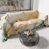 PETTI Artigiani Italiani - Sprei voor Frans bed, lente, zomer, lichte deken voor Frans bed, sprei, bloemenpatroon 154, 100% Made in Italy