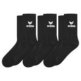 Erima 3-Pack Sportsokken - Zwart | Maat: 31-34