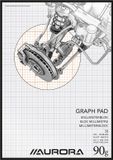Aurora Millimeterpapier - A4 - 210x297mm - Bruin geruit - 90g - 50 vel