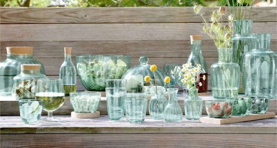 L.S.A. Mia Karaf met Tumber Glas 950 ml - Gerecycled Glas - Transparant