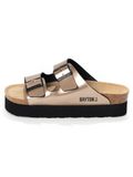 Bayton Muiltjes 'JAPET' beige / brons / zwart