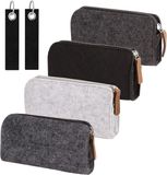 OEM Shenzhen Haorui Industrial Technology Co., Ltd. Multifunctionele vilten etui cosmeticatas briefpapierzak - set van 4 stuks met vilten sleutelhangers