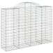 vidaXL Gabion met hoge boog, 200x50x140/160 cm, verzinkt staal