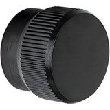Viefe BROOKLYN Bouton de meuble en aluminium, Ø 40 mm Noir mat