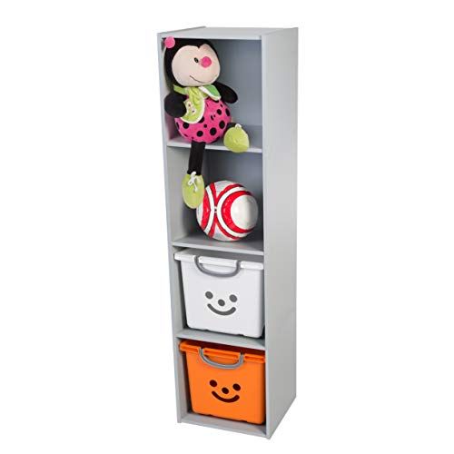 IRIS OHYAMA KCX-4 Modulair speelgoedrek - 4 vakken - grijs