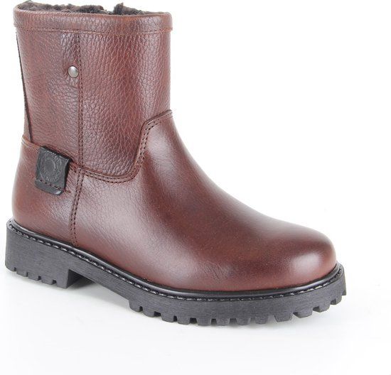 Bullboxer Boys' Dark Brown Leather Biker Boots - Size 35