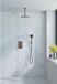 Fortifura Calvi Inbouw Regendoucheset - thermostatisch - plafondarm - 30cm - hoofddouche - ronde handdouche - metalen doucheslang - PVD - geborsteld koper