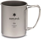 Snow Peak Titanium enkele wand mok 220 ml zilver