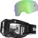 Schnorr Lunette de motocross MX Pro | Visière transparente, anti-buée, avec visières interchangeables vertes