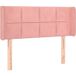 Tête de lit velours rose 93x16x78/88 cm
