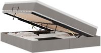 vidaXL Opbergbed met matras, taupekleurig, 180 x 200 cm, polyester