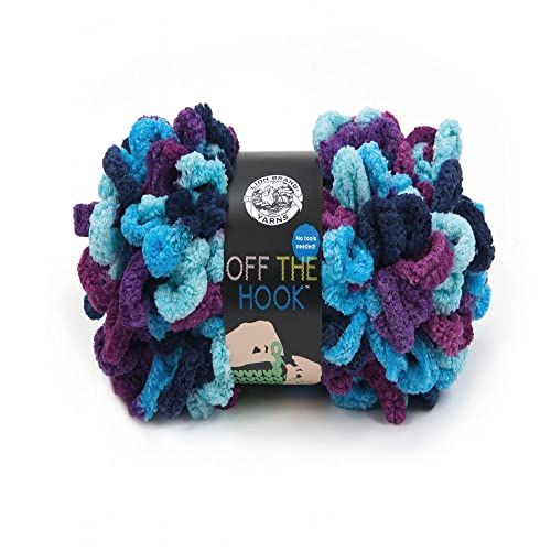 Lion Brand Yarn Off the Hook Bulky No Needle Yarn - Hypnotic - 1 Skein