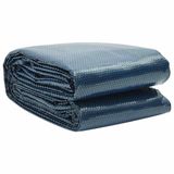 vidaXL Bâche de piscine solaire flottante 250 cm PE noir et bleu