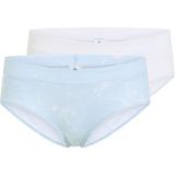 Odlo Active Light Graphic 2 pack Panty Dames-lichtblauw, wit, Maat M