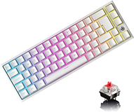 LexonElec UK Layout 60% Gaming Keyboard RGB Backlit Red Switch Mechanical Keyboard, 67 Keys USB C Wired Keyboard Mouse 12000 DPI for PC Mac Gamer