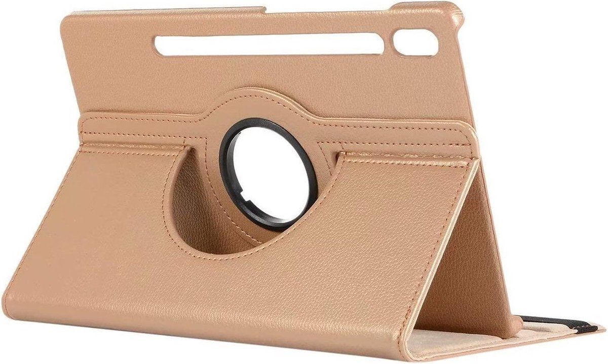 LuxeBass Tablet hoesje 360 geschikt voor Samsung Galaxy Tab S8 Plus - Goud