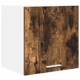 vidaXL Hangkast Gerookte Eik en Wit 40 x 31 x 40 cm Bewerkt hout