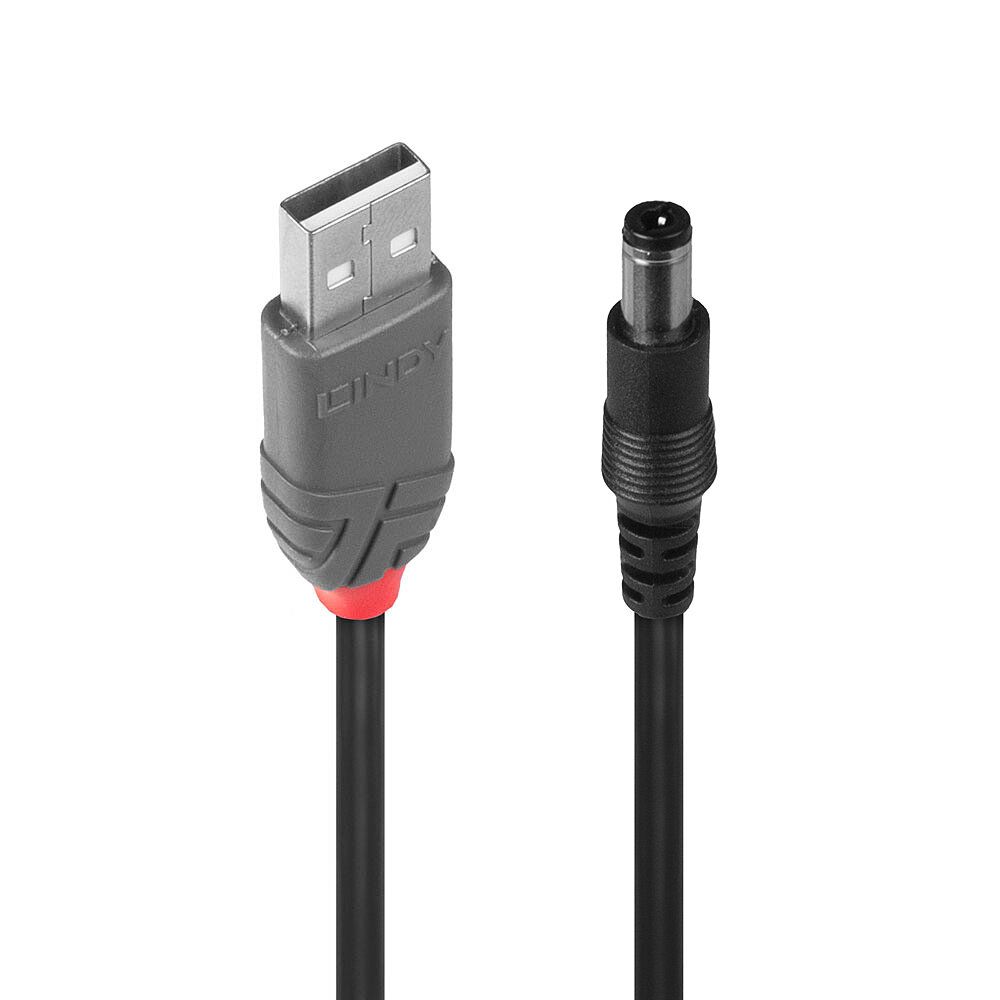 Lindy 70267 USB 2.0 Cable - USB A to DC - 1.5m - Black