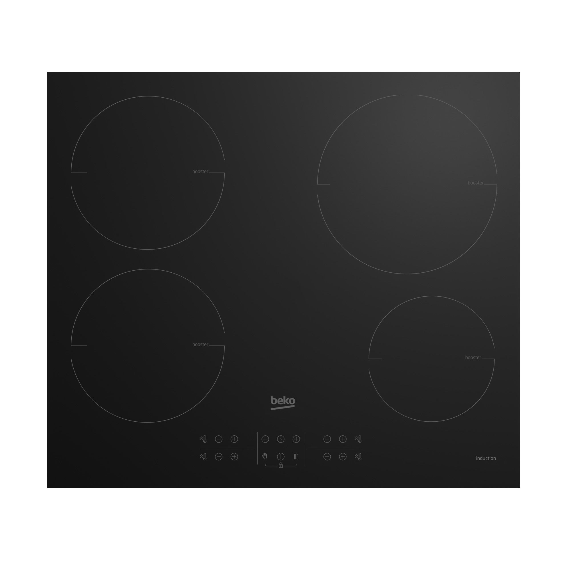 Beko HII64200MT - 60cm Induction Cooktop - Black - 4 Zones