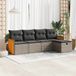Maison Exclusive - Ensemble de meubles de jardin 5 pièces avec canapé et coussins, gris, en polyrotin