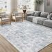 Merkloos Vloerkleed Abstract - Tapijt Woonkamer - Grijs Blauw - 200x300cm