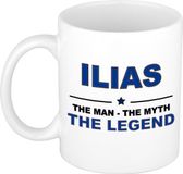 Bellatio Decorations naam cadeau mok - Ilias - man myth legend - koffiemok - 300 ml - collega - vaderdag
