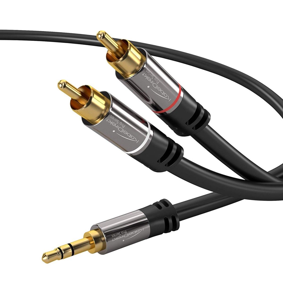 KabelDirekt 797698090054 - Audio kabel - 1 m - Zwart