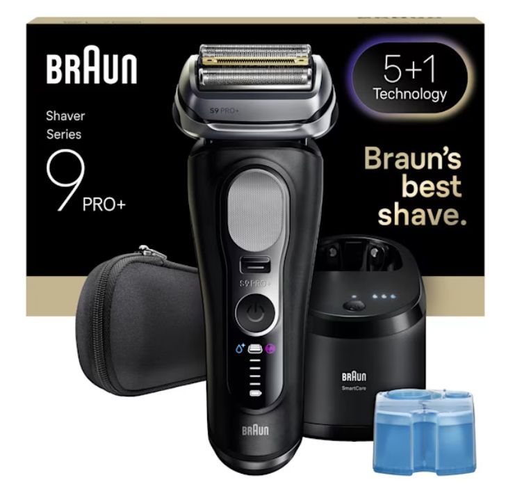 Braun Series 9 Pro+ 9660CC Scheerapparaat met scheerblad Trimmer Zwart, Zilver