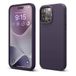 Merkloos / Sans marque elago Hoesje Compatibel met iPhone 15 Pro Max | Full Body Beschermhoes [4 Lagen Schokbestendige Structuur], Anti-Kras Zachte Microvezel Voering (Dieppaars)