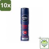 NIVEA MEN Deodorant Spray Dry Impact 150 ml - 10 Stuks