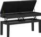 HOMCOM Banque de piano réglable 2 personnes - Banque de piano, tabouret de piano réglable en hauteur - Noir