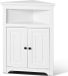 Vevor Hoekkast Multifunctionele kast 845mm 2 Houten deuren Verstelbare planken Wit