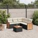 Maison Exclusive - Ensemble de jardin d'extérieur, 6 pièces, avec coussins, noir, en polyrotin