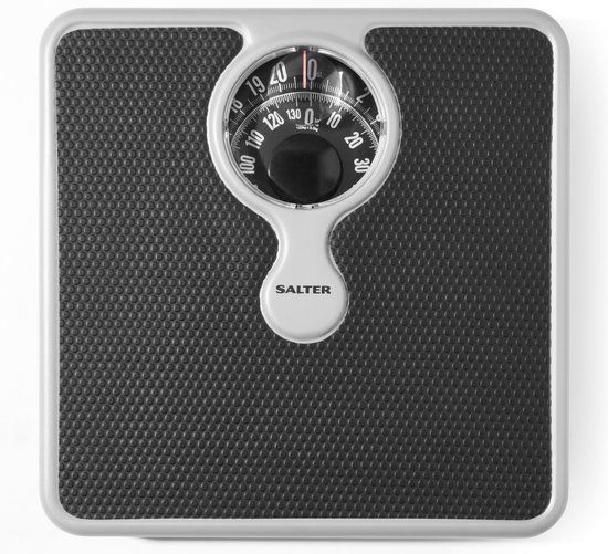 Salter mechanische weegschaal - vergrote wijzerplaat - 133 kg - zwart/zilver