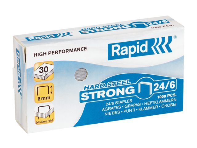 Rapid - Nieten staal strong 24/6 - 1000 stuks - 7313469559006
