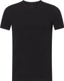 Basset Heren Bamboe T-Shirt Ronde Hals Zwart - Maat M