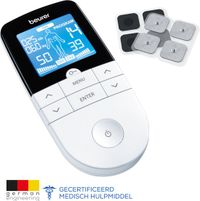 Beurer EM 49 TENS & EMS trainer - 3 in 1 Pijntherapie, Spierstimulatie & Massage Apparaat - 4 zelfklevende Elektroden - 70 programma's