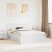 vidaXL Bedframe met hoofdeinde, wit, 140 x 190 cm, massief dennenhout